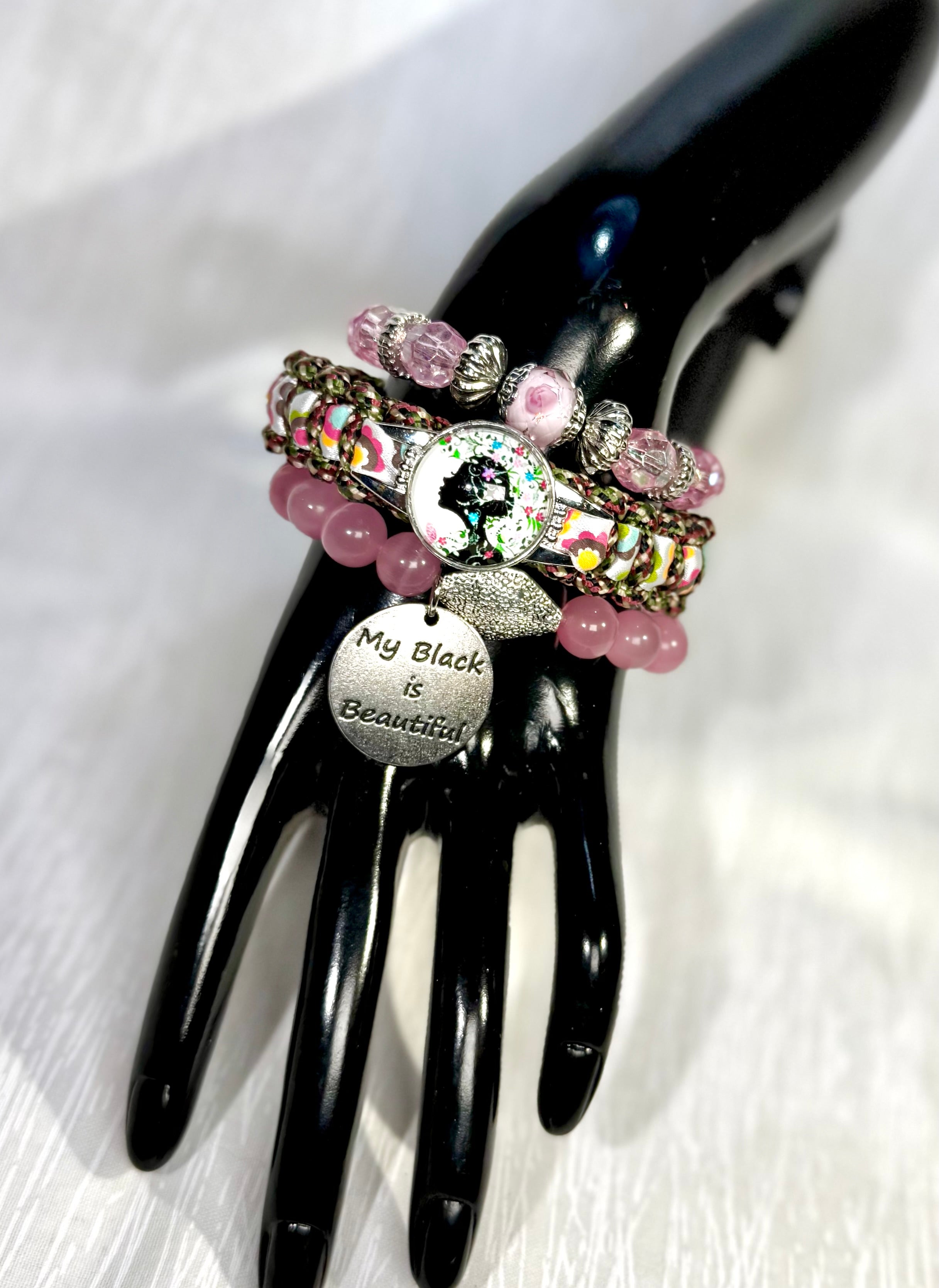 "Floral Queen" Braided Bracelet Set