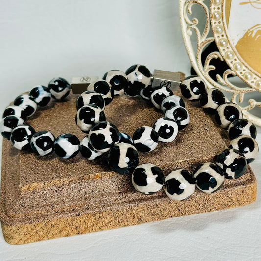 “Snow Leopard” Semi-Precious Stone Bracelet