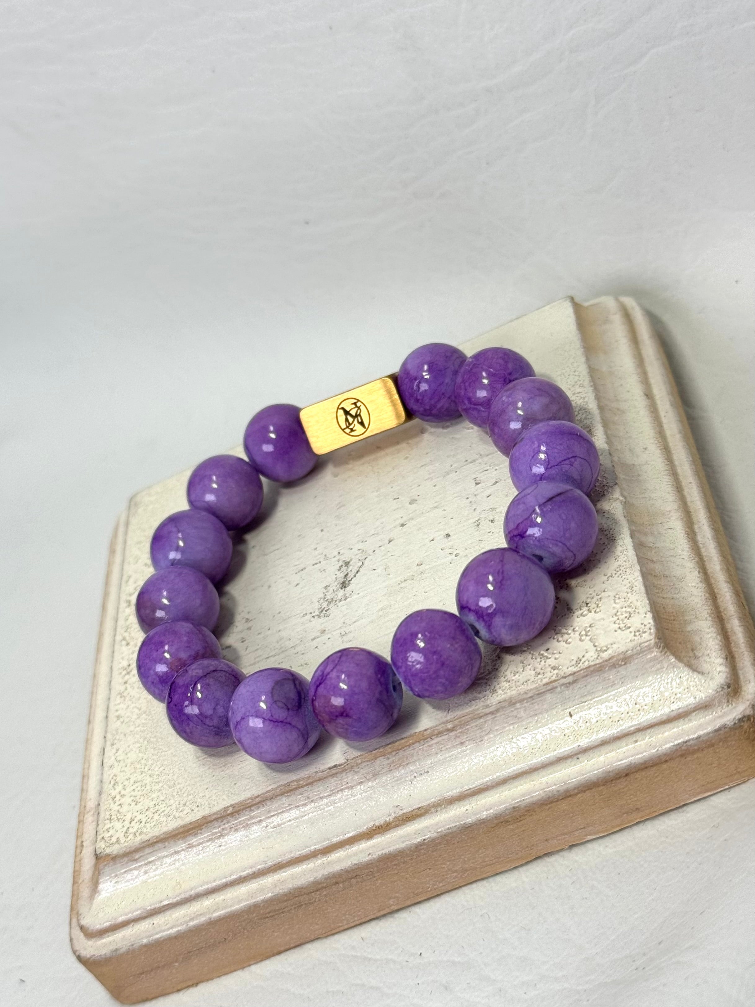 “Purple Passion” Genuine Stone Bracelet