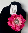 “Zaylee” Floral Brooch & Earrings Set