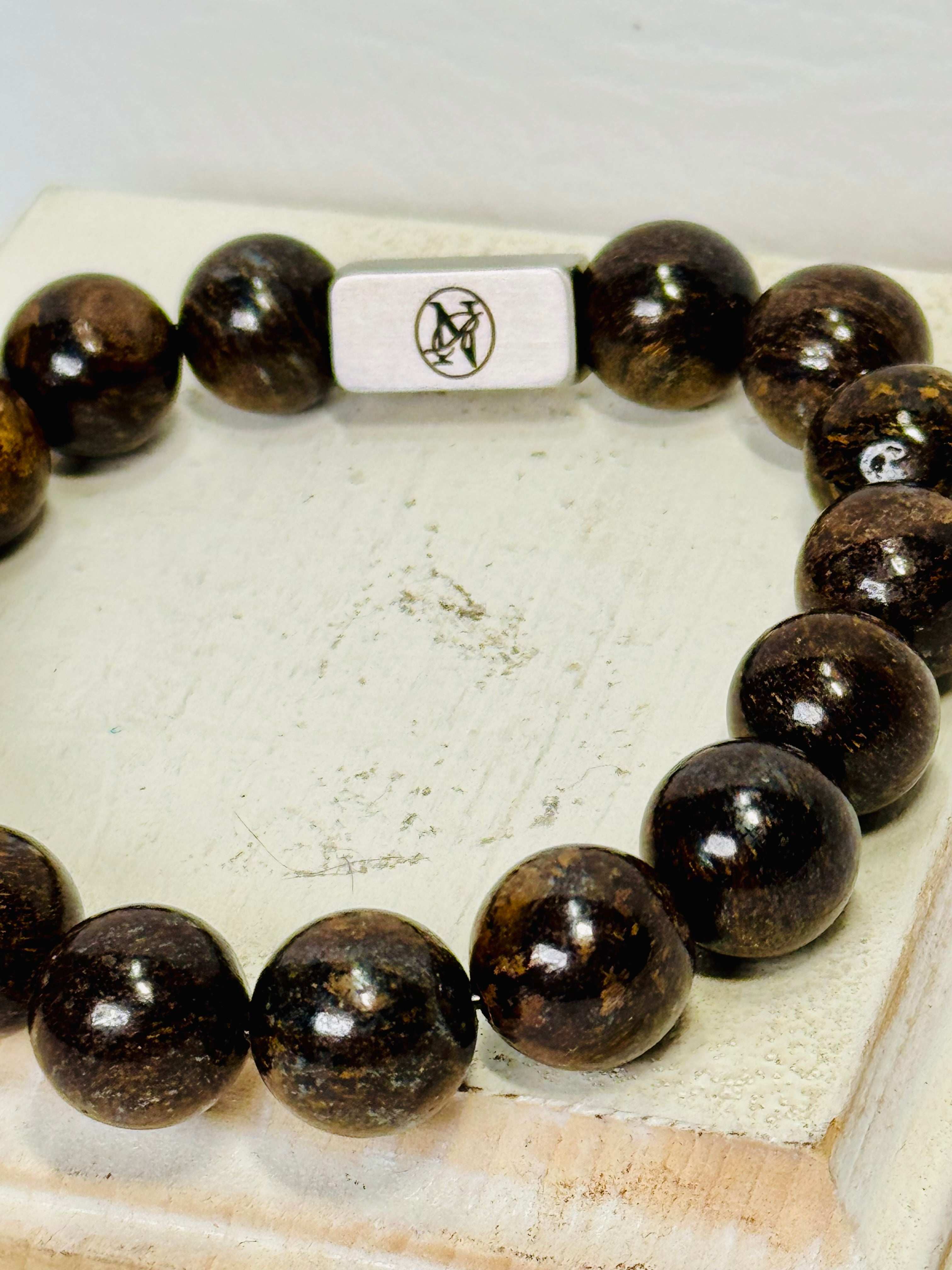 "Golden Chocolate" Genuine Stone Bracelet