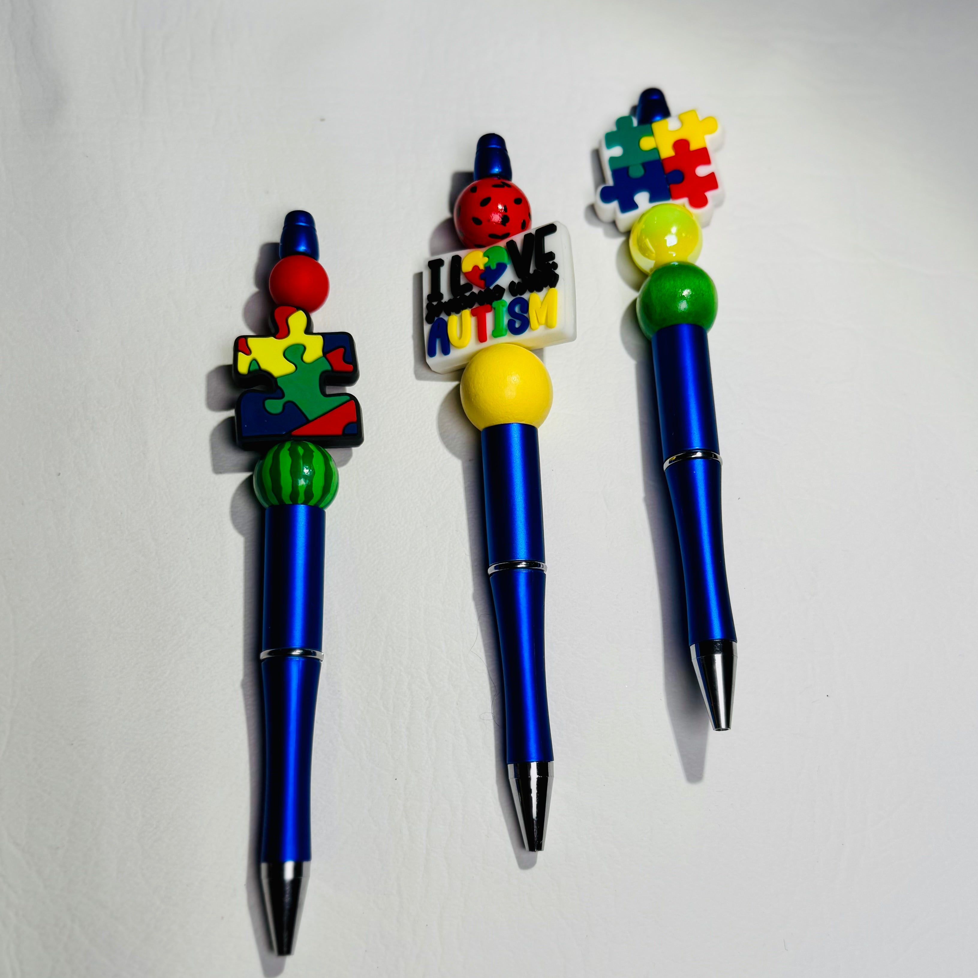 Autism Awareness Beaded Ink Pen