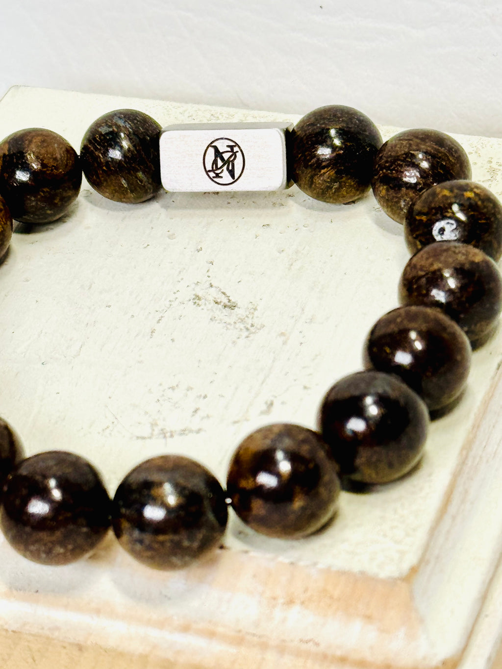 "Golden Chocolate" Genuine Stone Bracelet