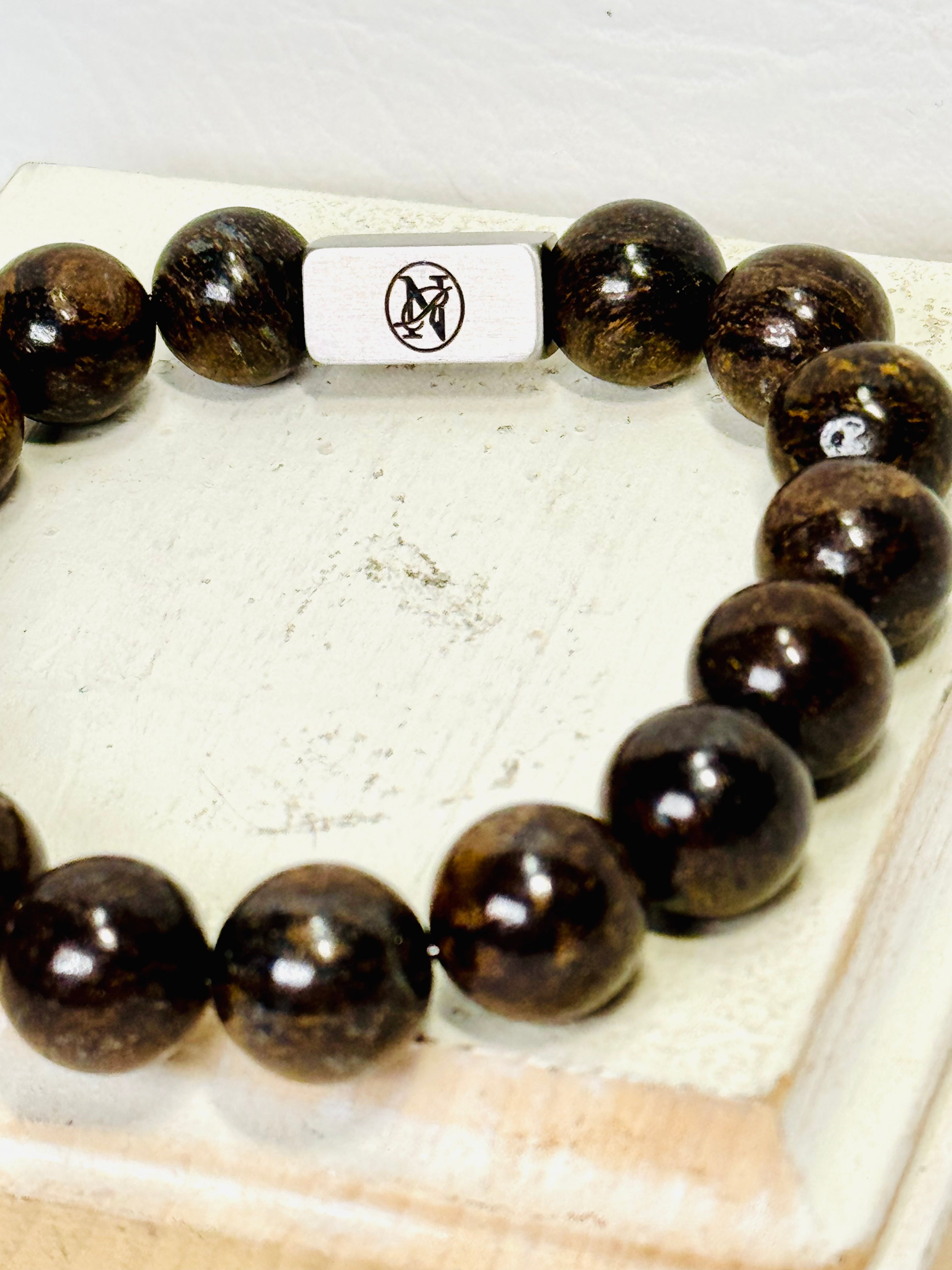 "Golden Chocolate" Genuine Stone Bracelet