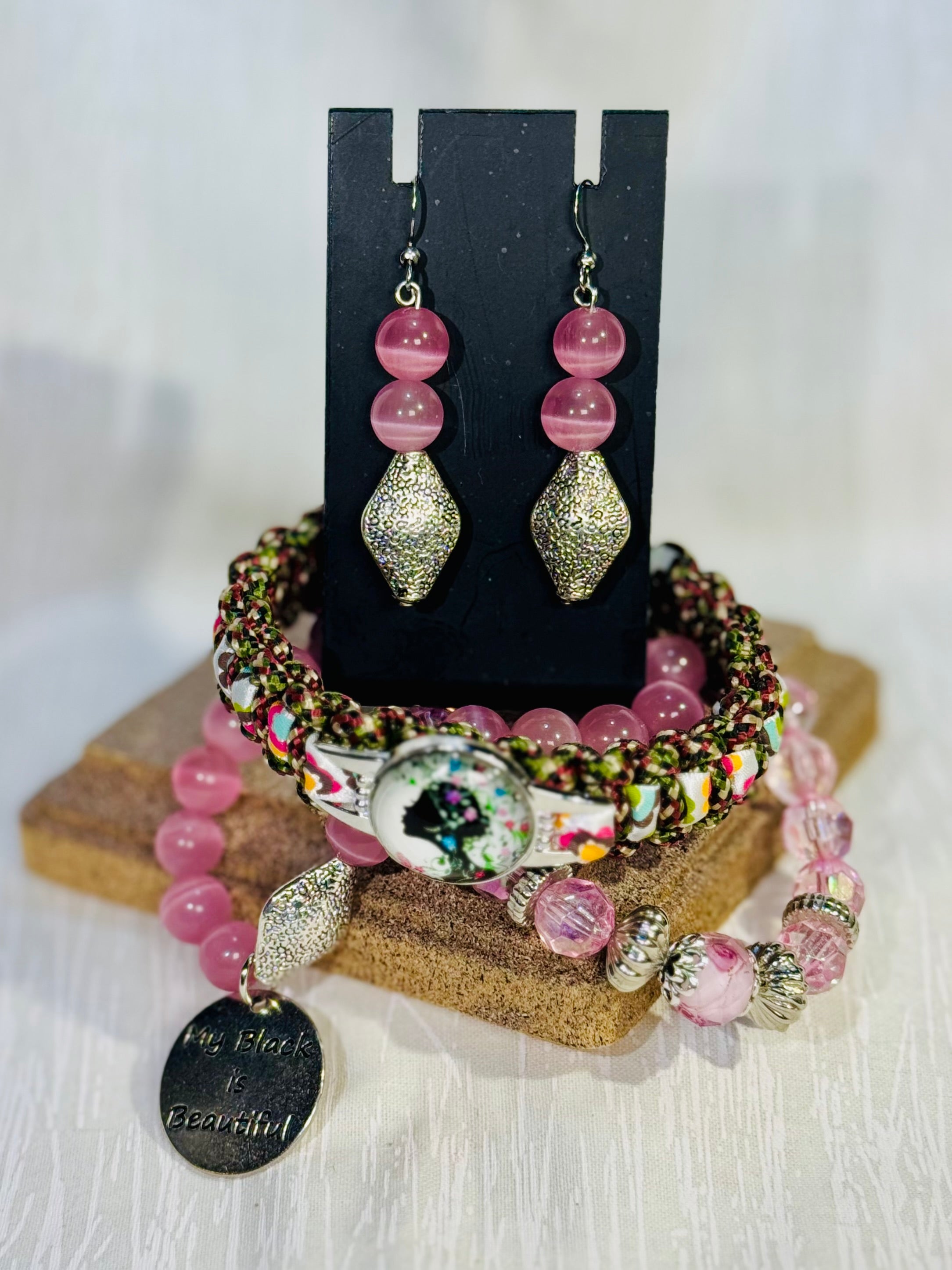 "Floral Queen" Braided Bracelet Set