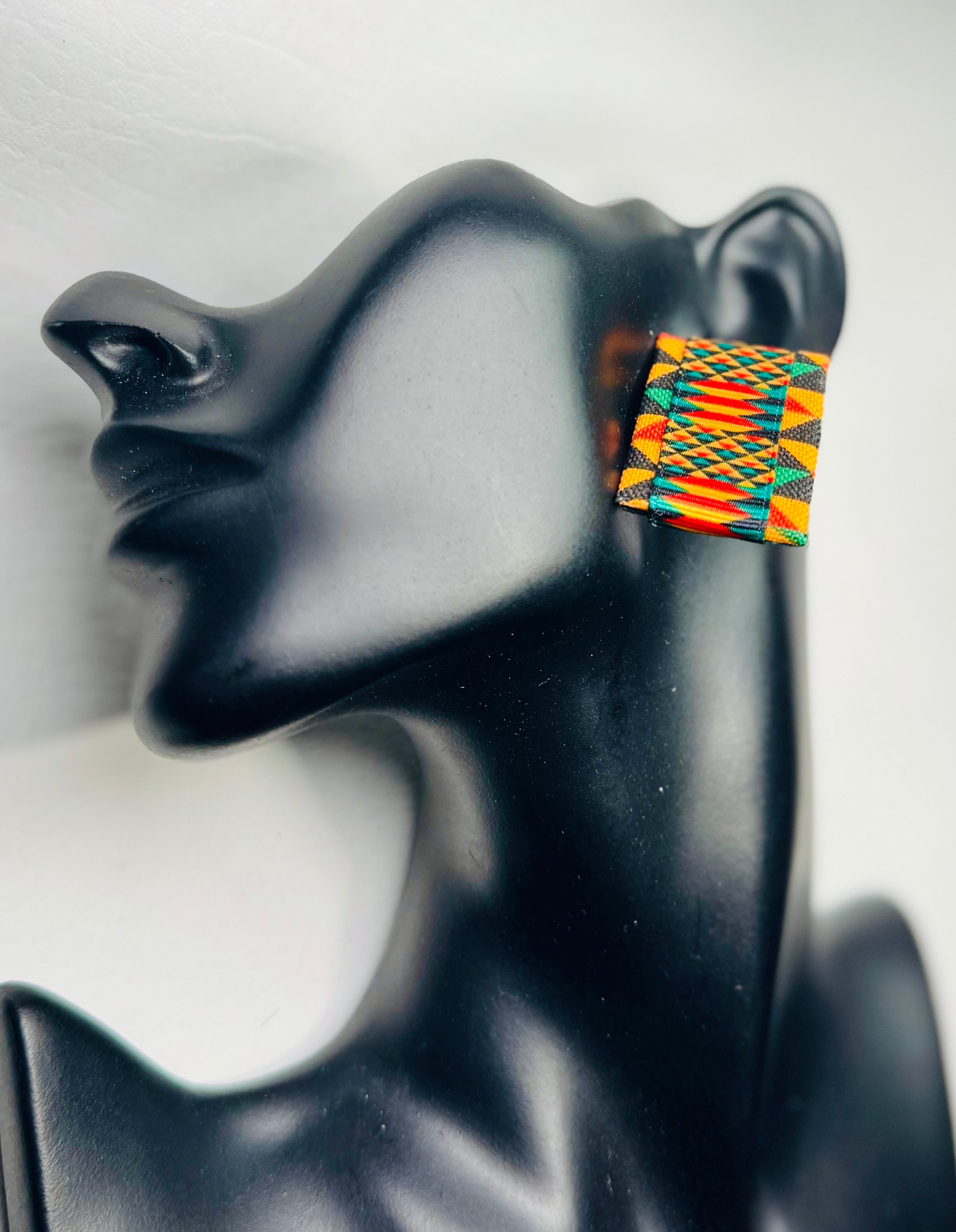 “Kente Cloth” Earrings and Earring & Headband Set