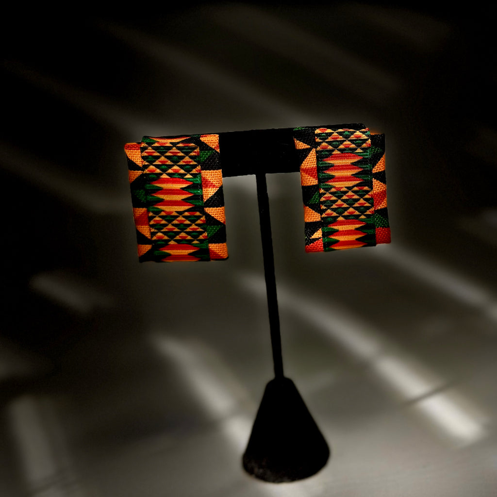 “Kente Cloth” Earrings and Earring & Headband Set
