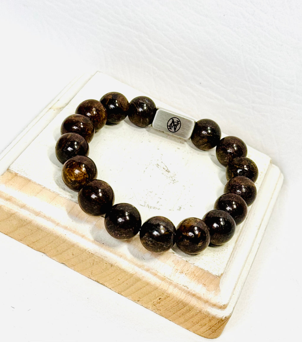"Golden Chocolate" Genuine Stone Bracelet
