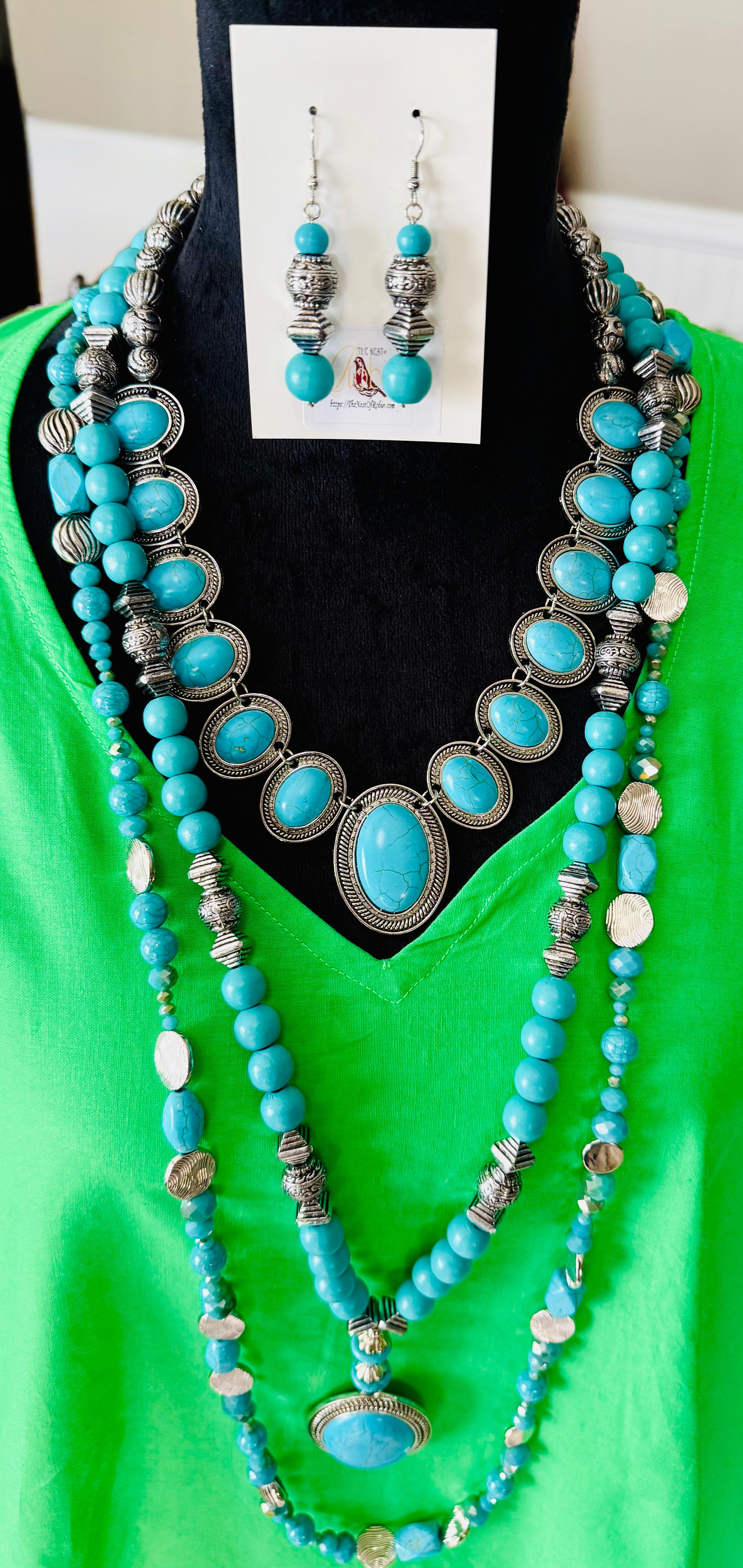 “Turquoise” 5 Piece Jewelry Set