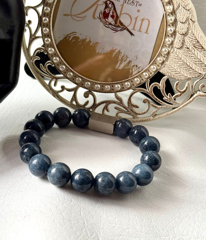 “Steel Blue” Genuine Stone Bracelet