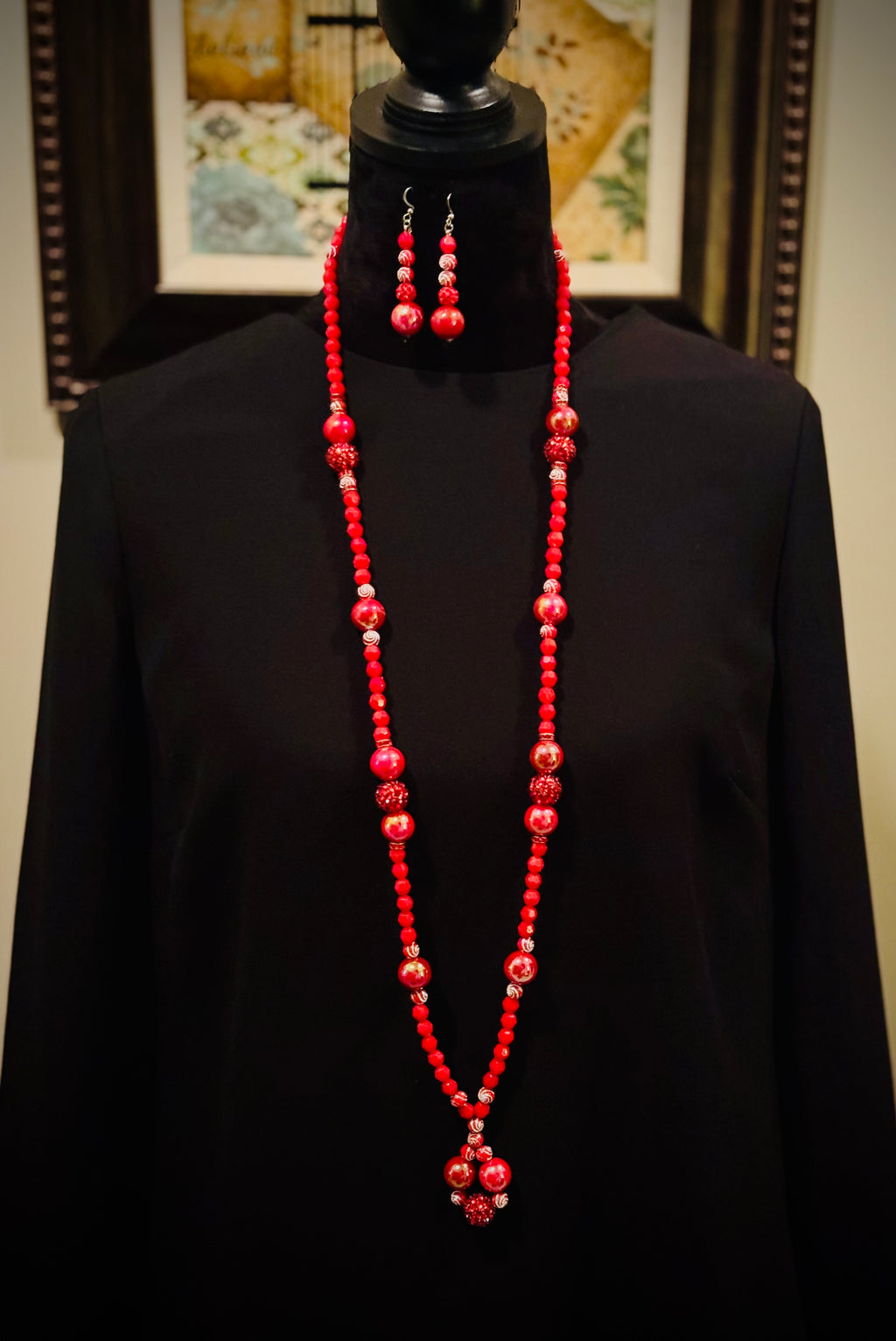 "Cherry BlowPop" Long Necklace Set