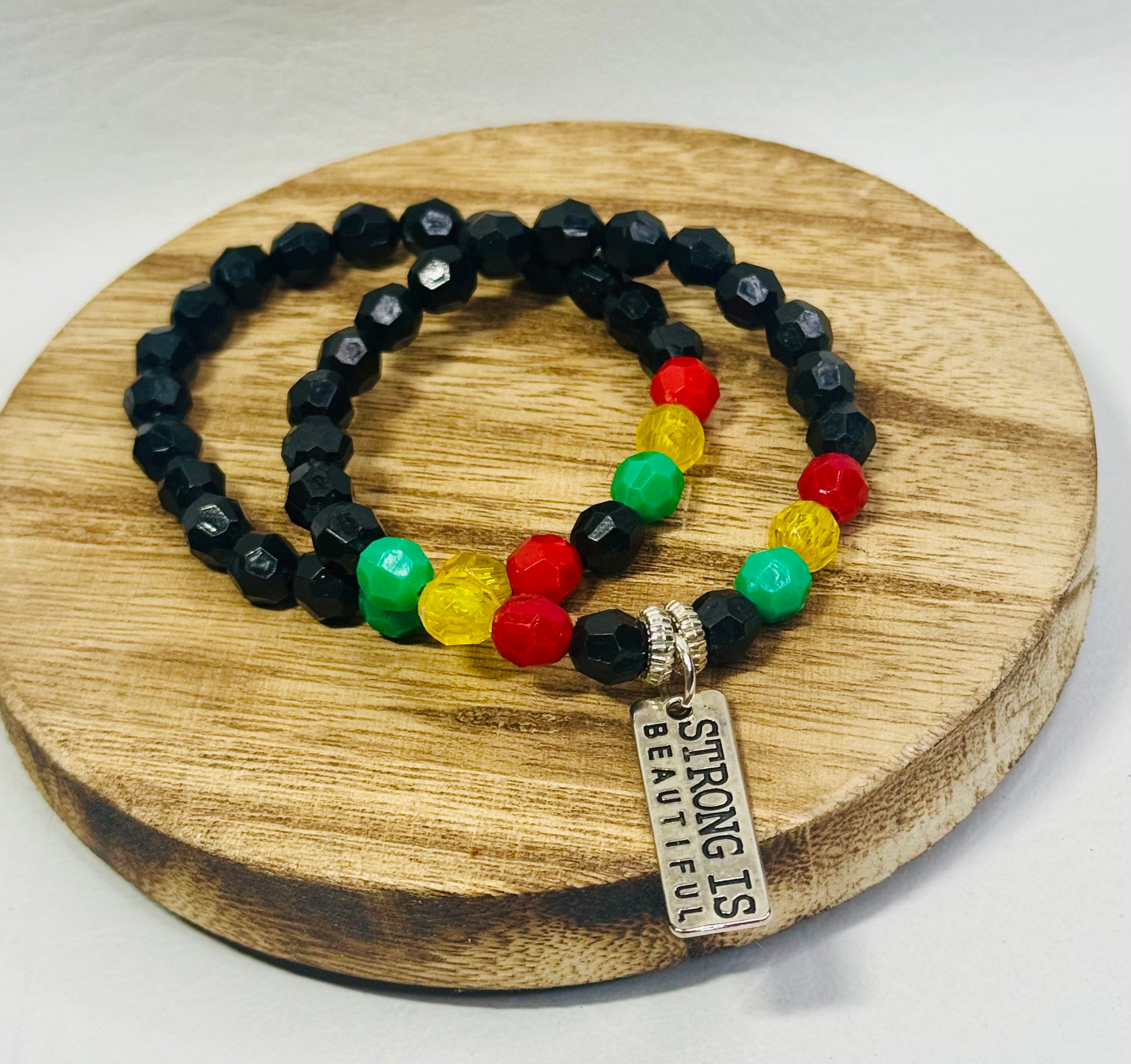 “STRONG IS BEAUTFUL” Bracelet Set