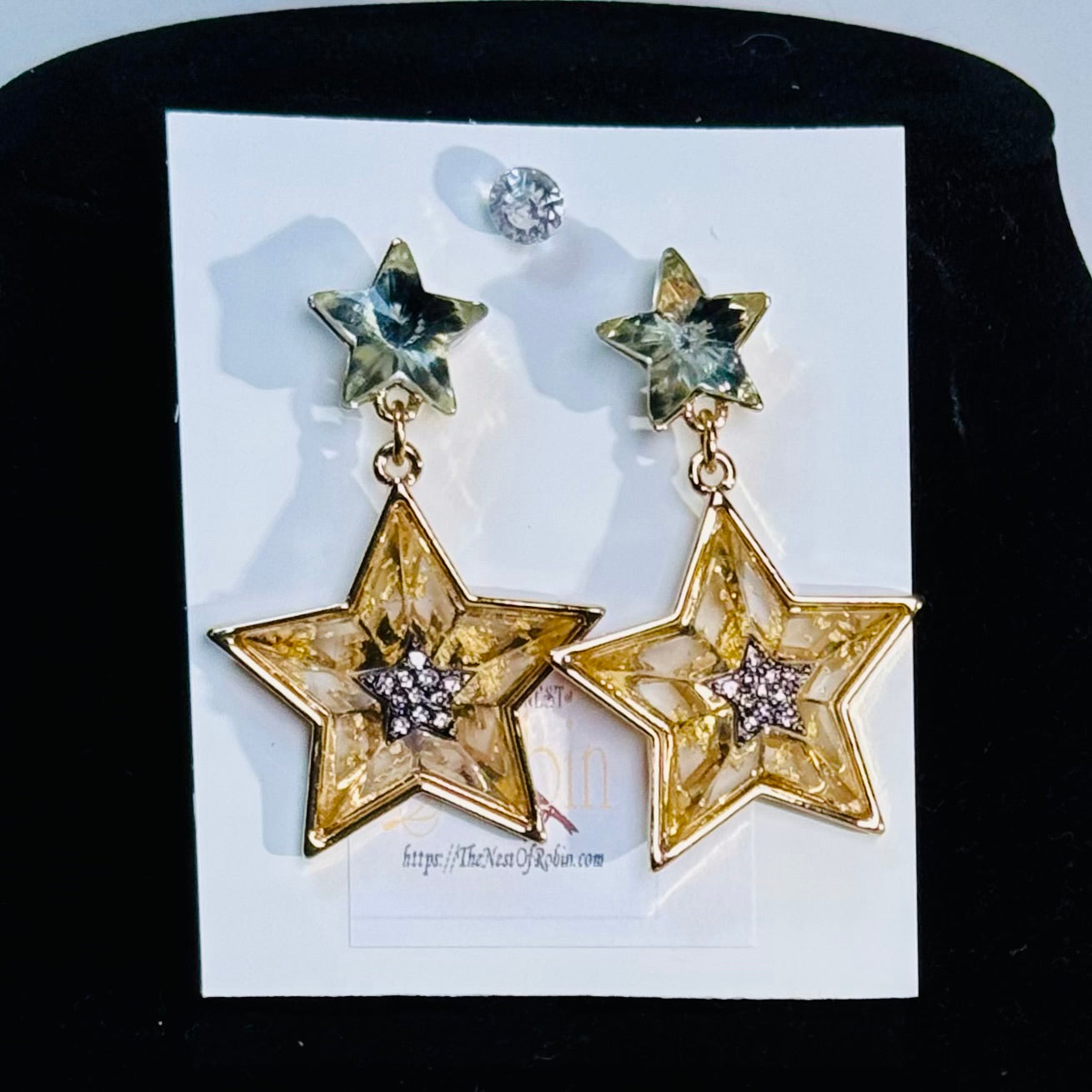“Star” Floral Brooch & Earrings Set