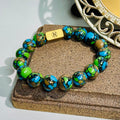 “Aqua Peacock” Genuine Stone Bracelet