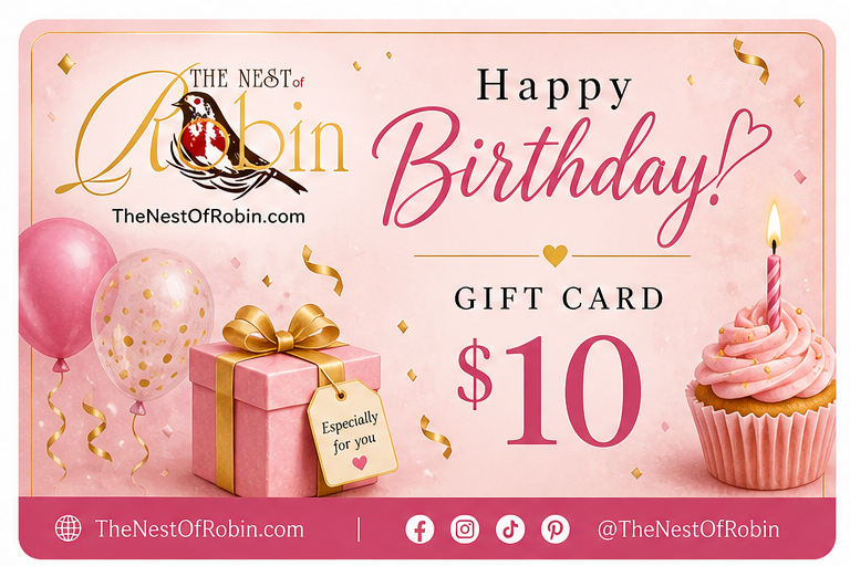 Birthday Gift Card - The Nest Of Robin