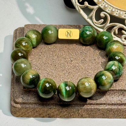 “Green Tigers” Genuine Stone Bracelet