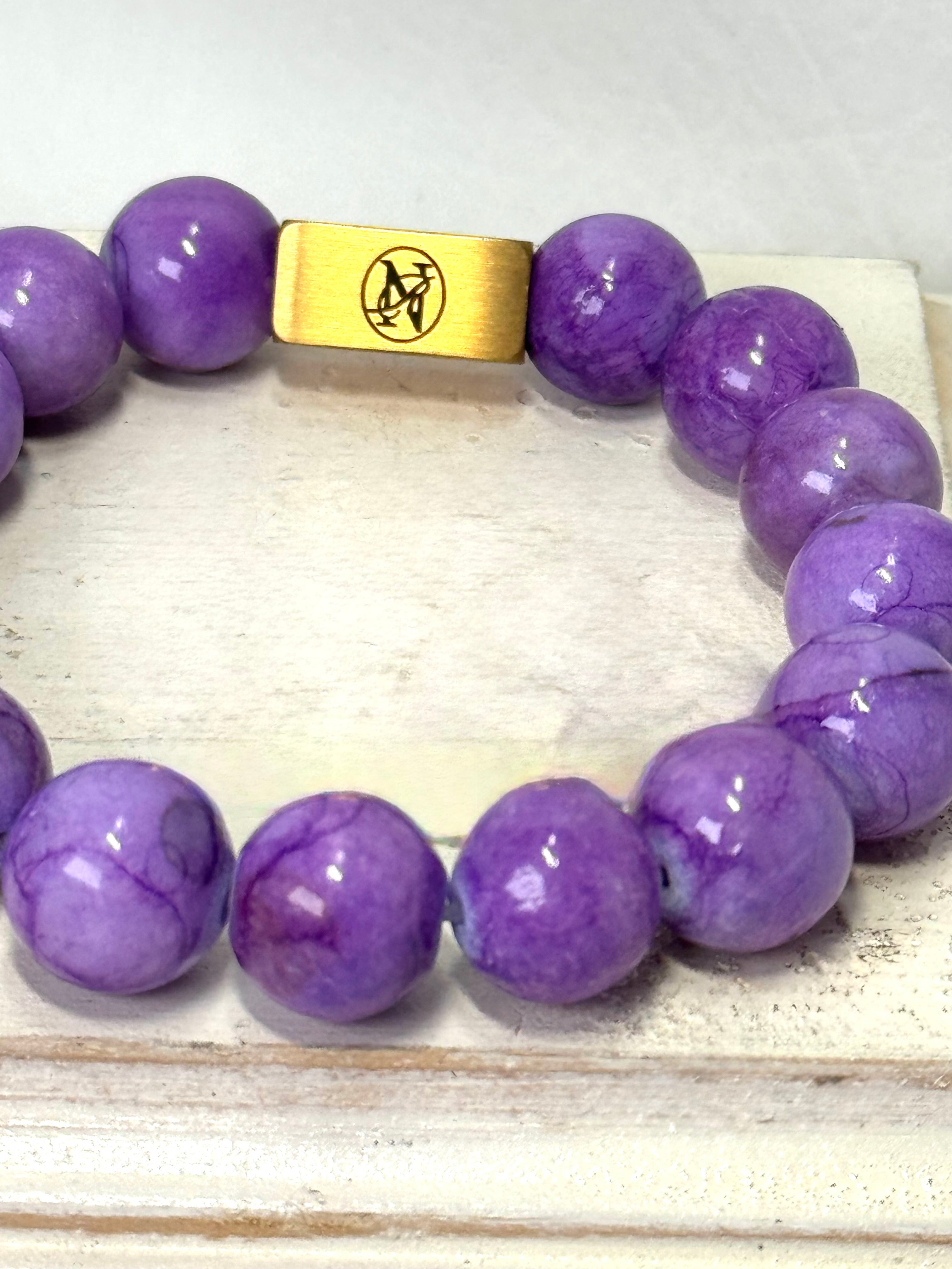 “Purple Passion” Genuine Stone Bracelet