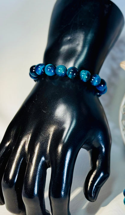 “Blue Tiger” Genuine Stone Bracelet