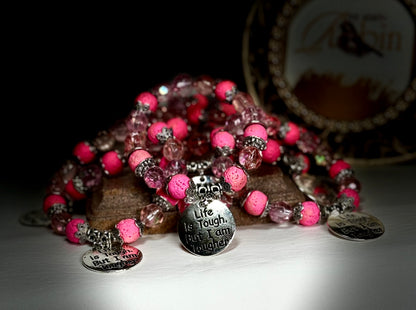 “I am Tougher” Breast Cancer Awareness Bracelet