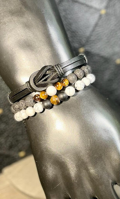 Howlite Bracelet Set (3 Bracelets)