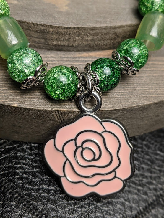 Tea-Rose Charm Bracelet