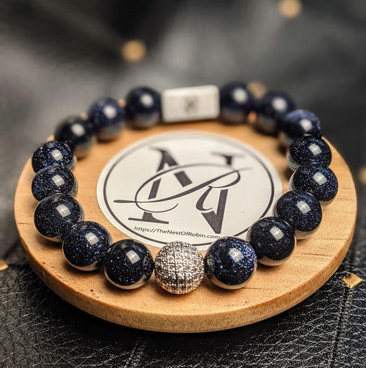 "Midnight Star" Genuine Stone Bracelet