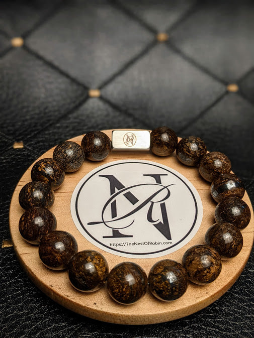 "Golden Chocolate" Genuine Stone Bracelet