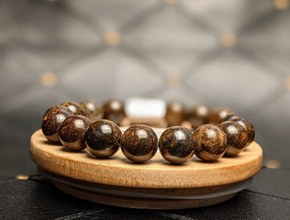 "Golden Chocolate" Genuine Stone Bracelet