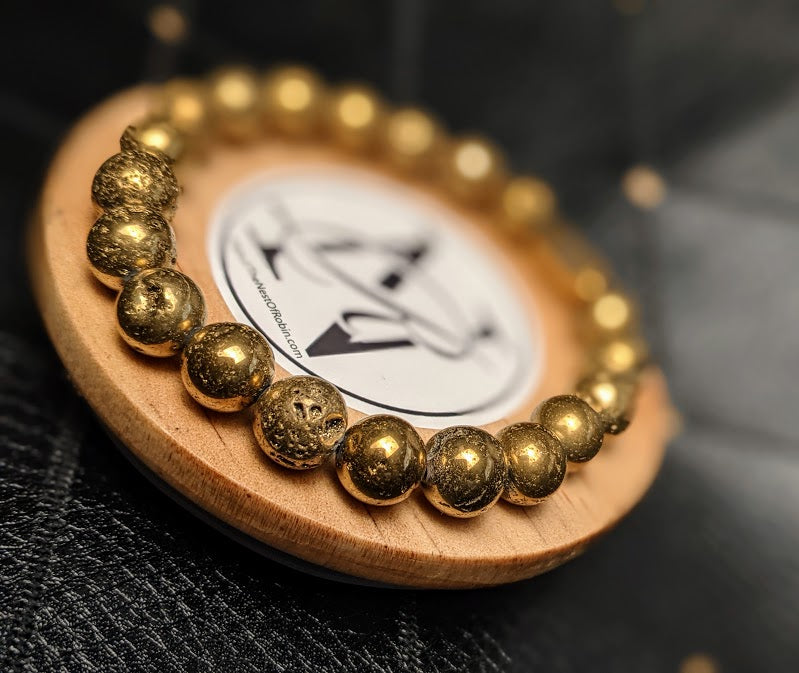 Clearance Item - "Gold Mine" Genuine Stone Bracelet