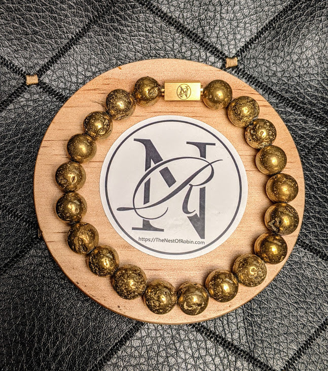 Clearance Item - "Gold Mine" Genuine Stone Bracelet