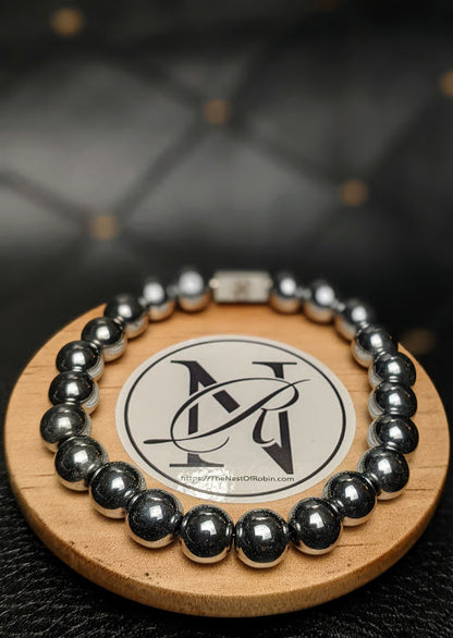 "Silver Fox" Genuine Stone Bracelet