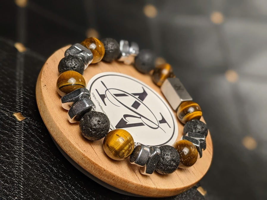 "Stud" Genuine Stone Bracelet