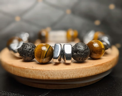 "Stud" Genuine Stone Bracelet