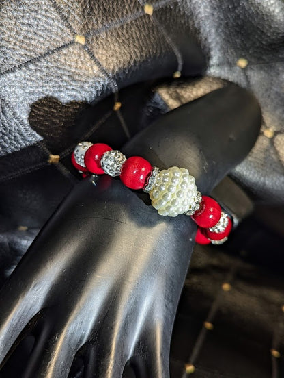 Big Pearlie Red Bracelet