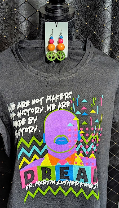 "Made Of History" T-Shirt & Earrings Set