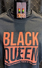 "Black Queen" T-Shirt & Earrings