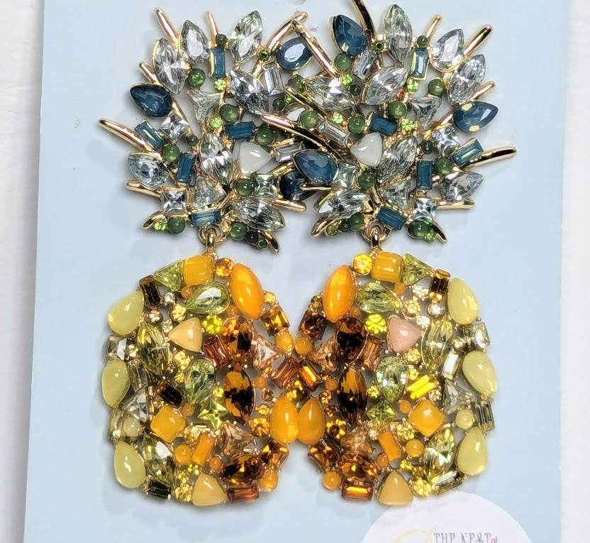 Ray of Sunflower Brooch & Earring Set