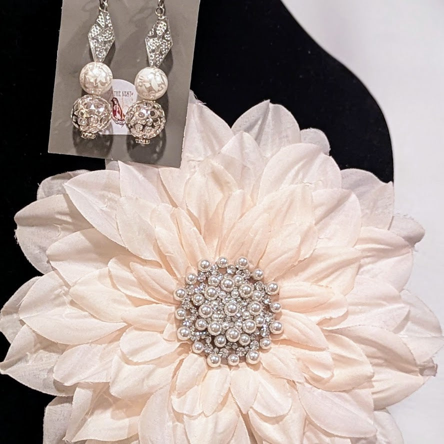 Creamsicle Brooch & Earrings Set