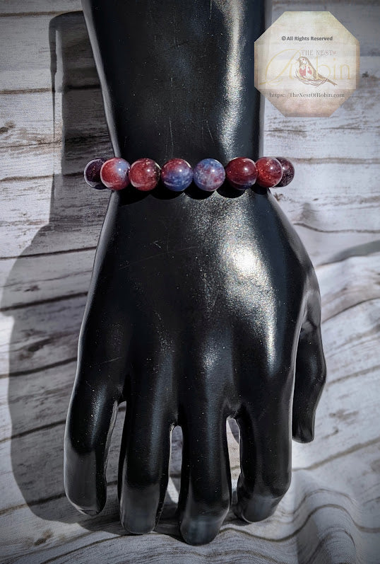 "Red Sand Ocean" Genuine Stone Bracelet