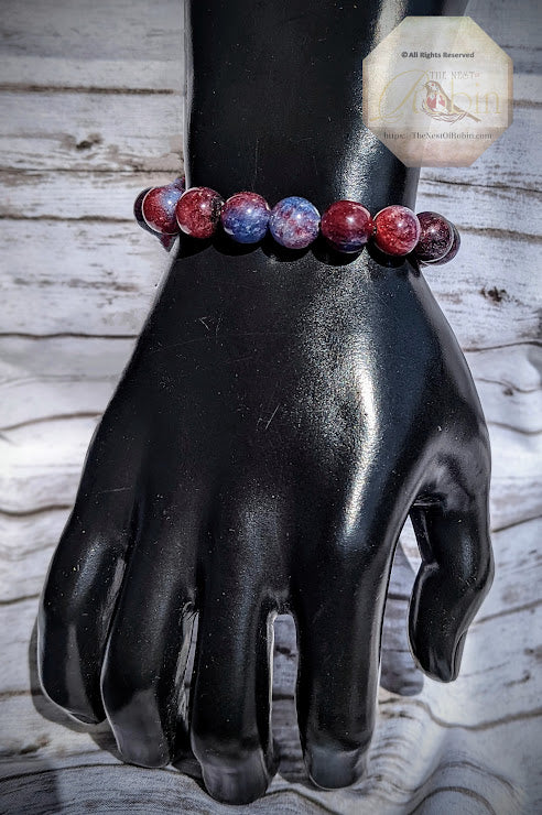 "Red Sand Ocean" Genuine Stone Bracelet