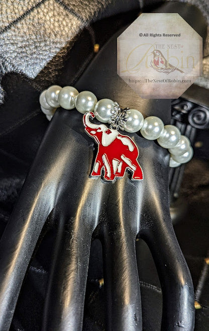 Pearl Elephant Bracelet