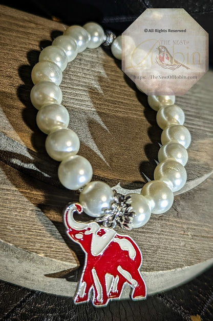 Pearl Elephant Bracelet