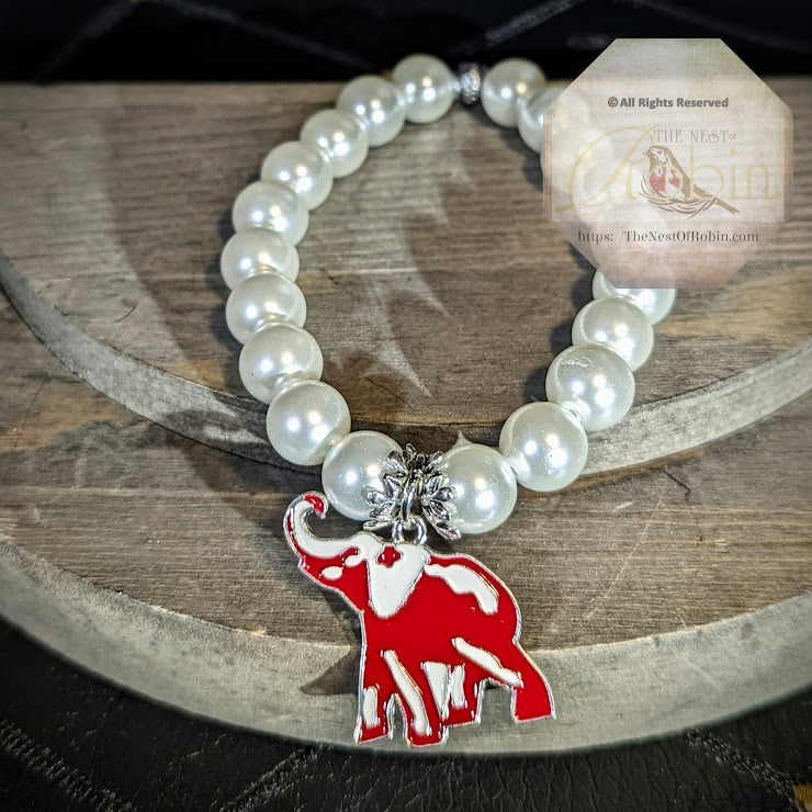 Pearl Elephant Bracelet