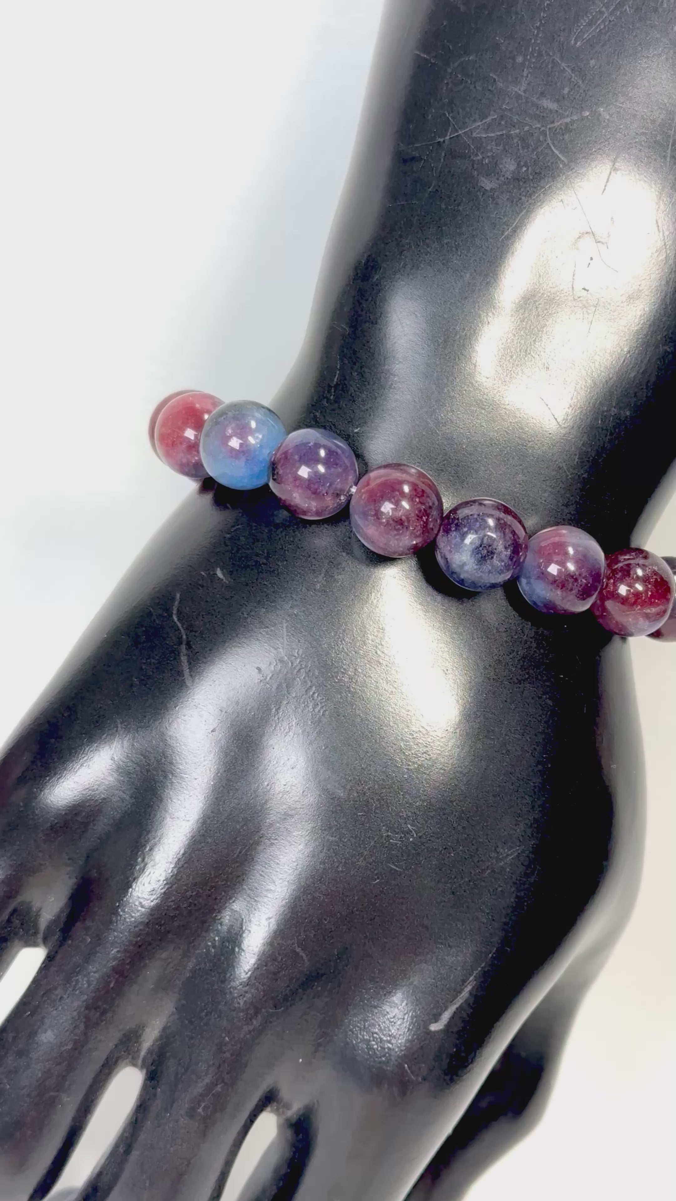 “Crimson Twilight” gemstone bracelet