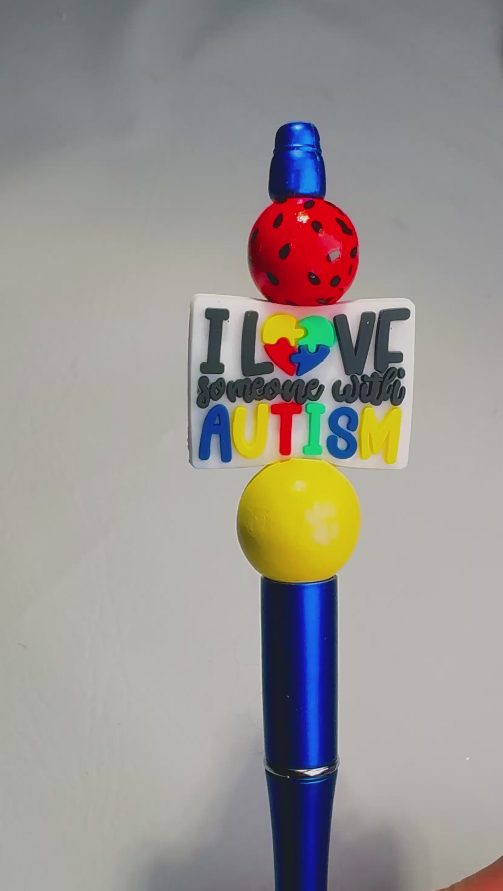 Autism Awareness Beaded Ink Pen