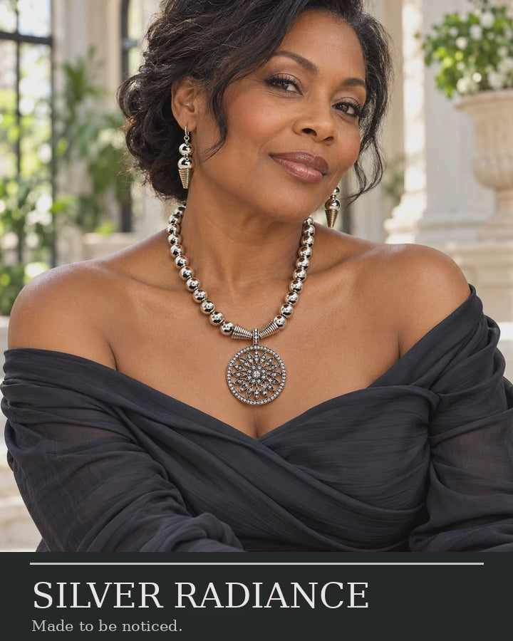 “Silver Radiance”
Necklace and Earring Set