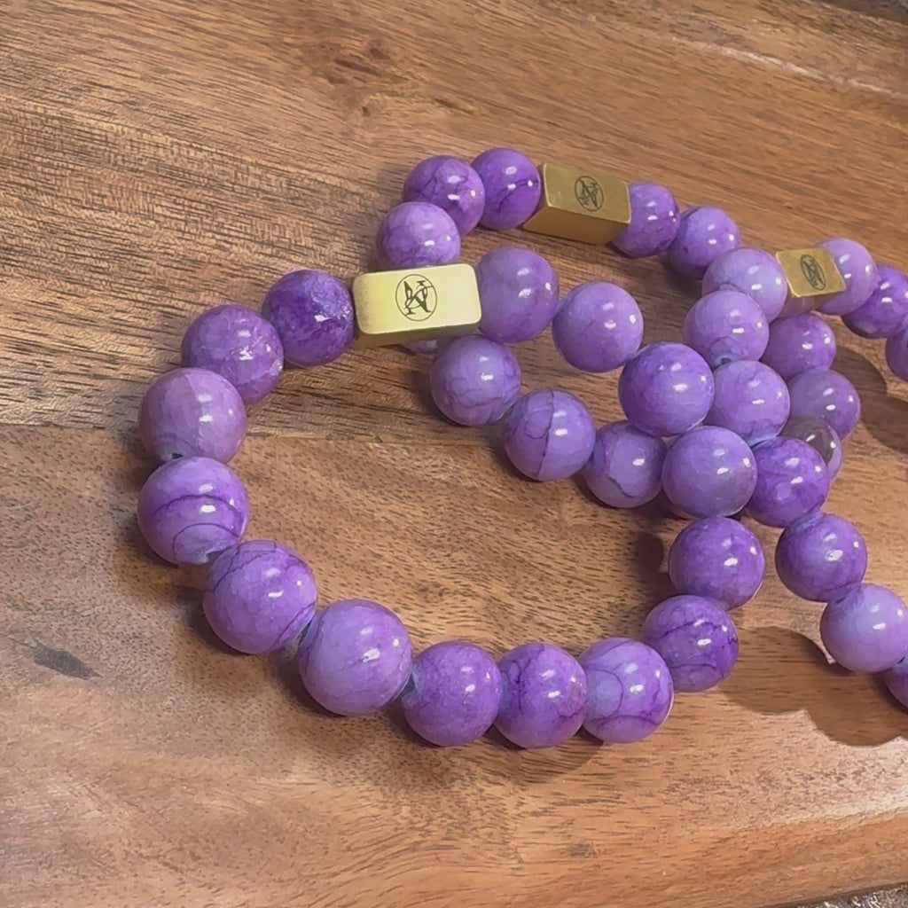 “Purple Passion” Genuine Stone Bracelet