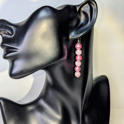 "Pink Pearls" Bracelet & Earrings Set