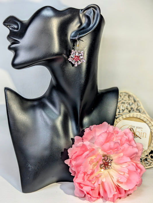 "Pollie" Floral Brooch & Earrings Set