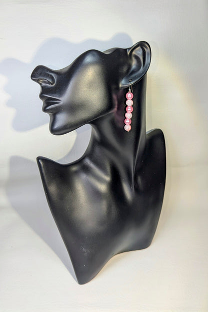 "Pink Pearls" Bracelet & Earrings Set